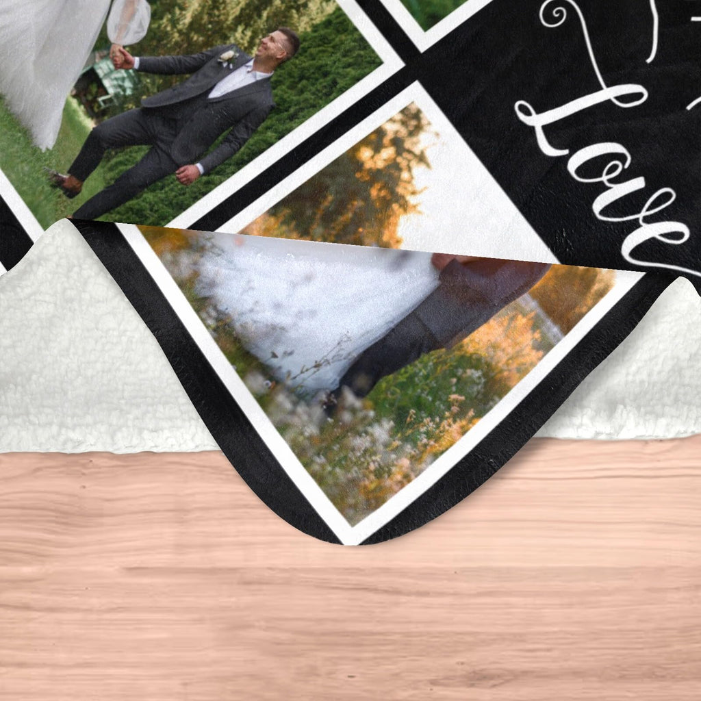 inkArts Custom Blanket Throws with Photos Text Personalized with Picture Customizable, Customize for Mom, Dad, Couple, Girlfriend, Boyfriend, Husband & Wife