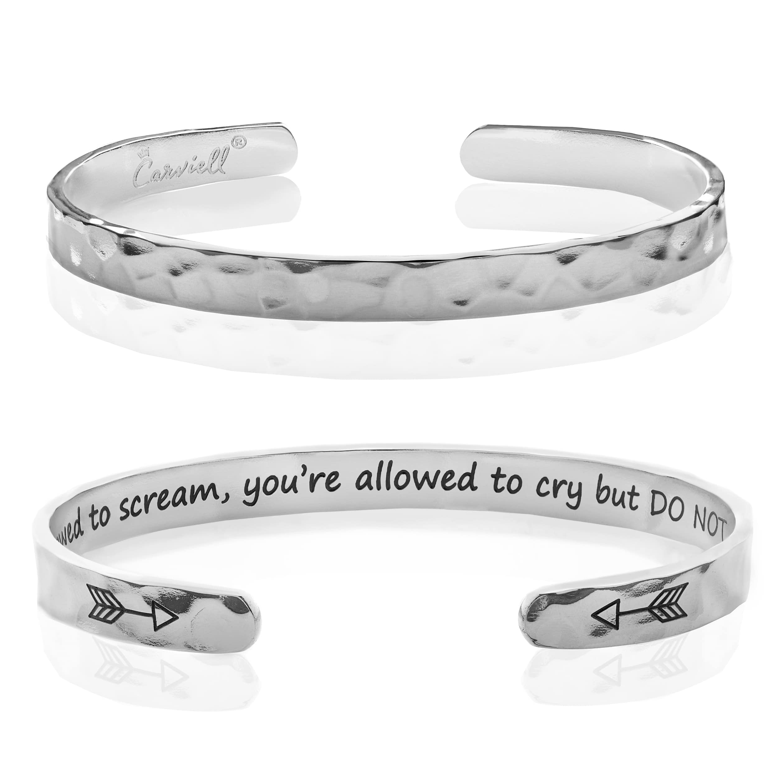 Carviell Bracelet - Gifts for Women – Inspirational, Friendship, Love, Mom, Daughter, Sister, Christian, Graduation, Memorial & Wedding Gifts – 100+ Phrases – Stainless Steel, Gift-Ready