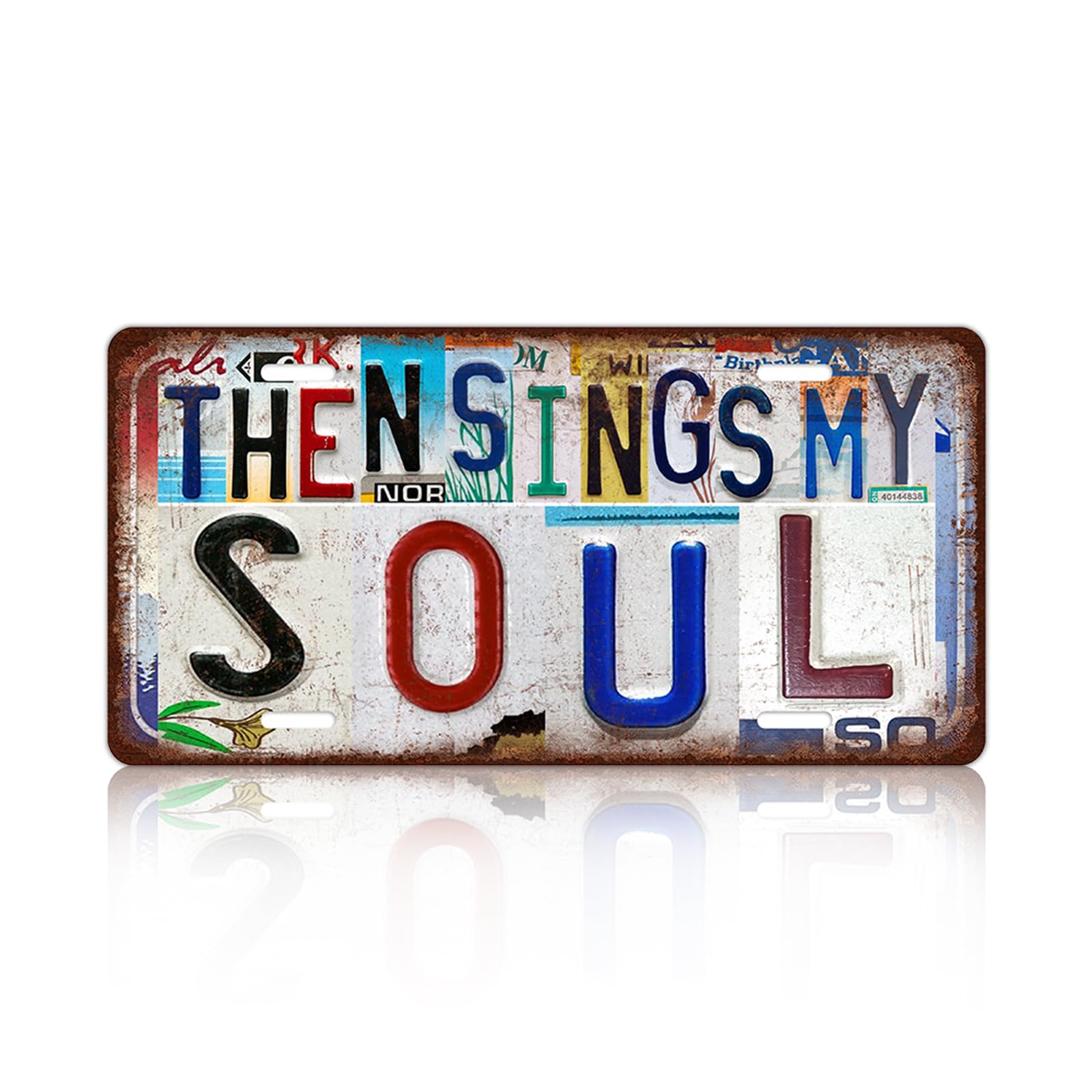 Vintage Wall Decor Grandkids The Best Part Of Growing Old License Plate Metal Sign Tin Signs Poster