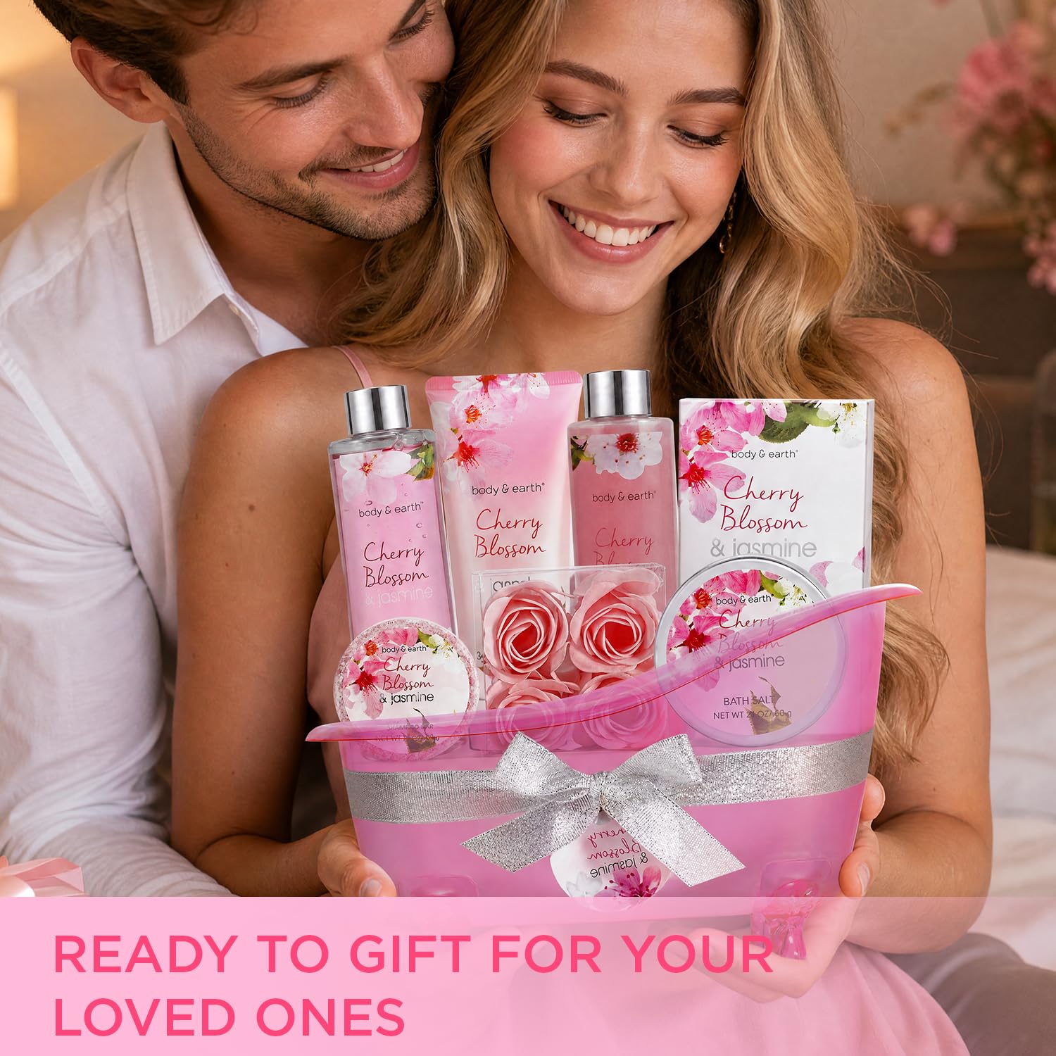 Gift Set for Women Body & Earth Gifts Set Lavender Gift Baskets For Women Bath Sets with Bubble Bath Body Lotion Scented Candle Mother‘s Day Gifts for mom