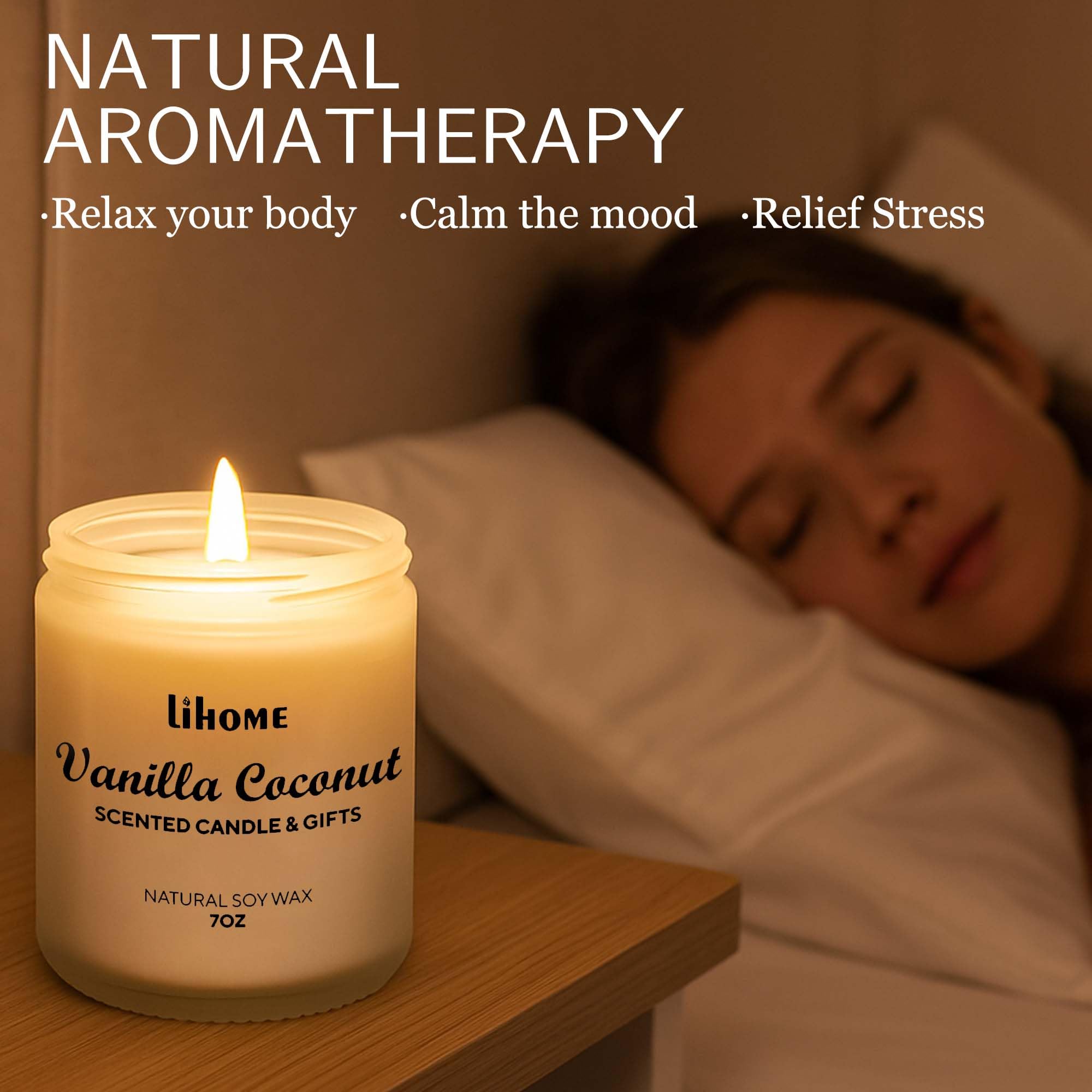 Christmas Candles - Christmas Gifts for Women, Aromatherapy Candle for Home Scented, Natural Soy Wax Vanilla Scented Candles