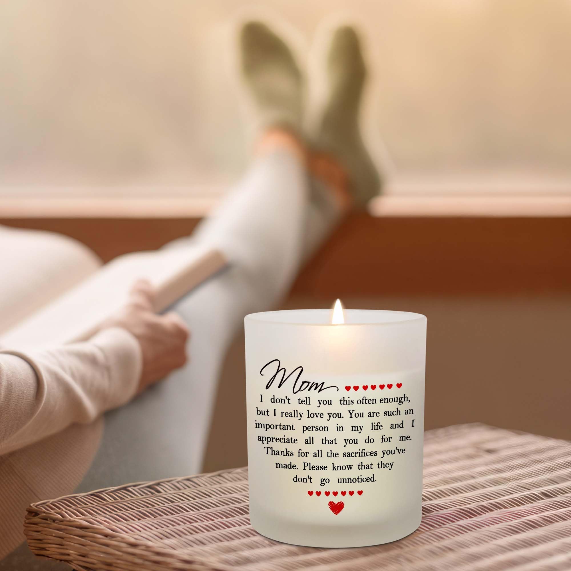TEEZWONDER Mothers Day Gifts for Mom from Daughter Son - Favorite Child Vanilla Lavender Candle 10 oz - Dad Mom Birthday Gifts, Funny Gift for Grandma Grandpa, Scented Candles for Men Women