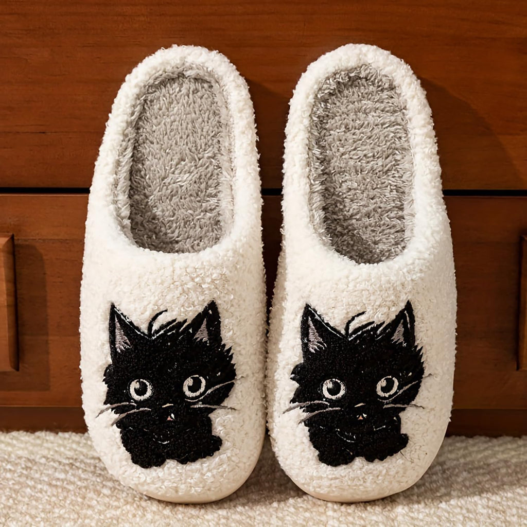 Cute Animal Slippers for Women Men Winter Fluffy Warm House Slippers Soft Plush Indoor outdoor Shoes