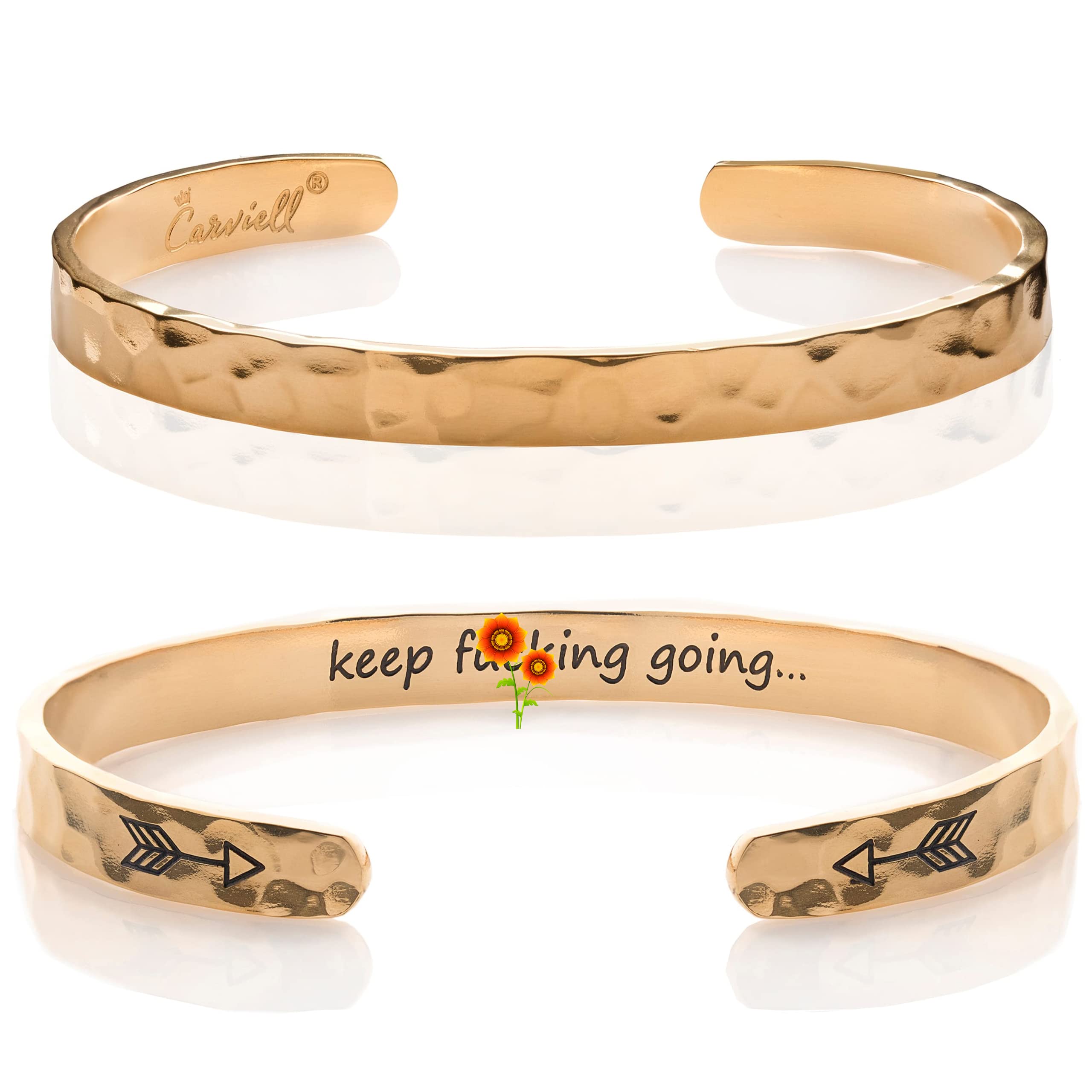 Carviell Bracelet - Gifts for Women – Inspirational, Friendship, Love, Mom, Daughter, Sister, Christian, Graduation, Memorial & Wedding Gifts – 100+ Phrases – Stainless Steel, Gift-Ready