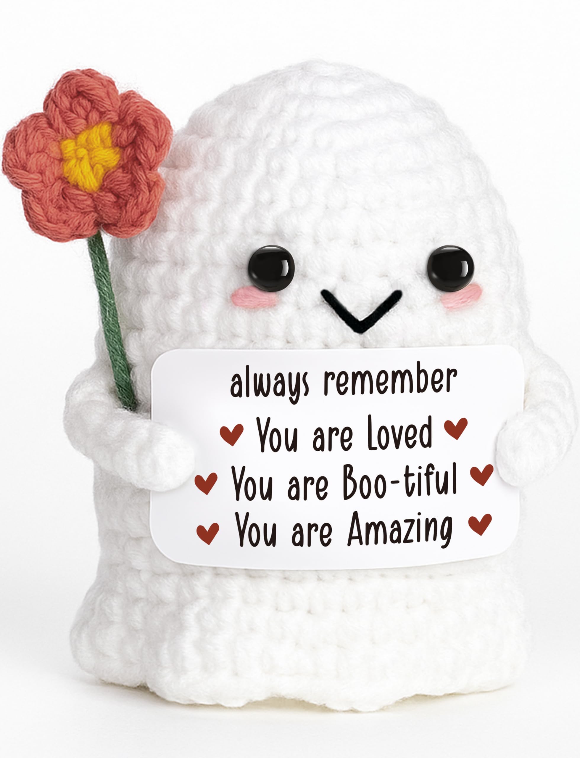 You're My Boo Crochet Ghost - Anniversary Love Birthday Gifts for Women Men Her Him Boyfriend Girlfriend, Fathers Day Card for Husband from Wife - Holiday Stuffers for Halloween Valentine Christmas