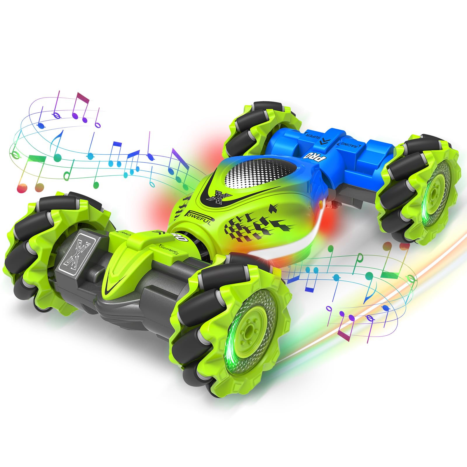 Fosgoit Gesture Sensing RC Stunt Car - Toys for 6-12 Years Old Boys Girls, 4WD Remote Control Car, Hand Controlled Car with Lights Music, Cool Birthday Gifts for Kids Age 6 7 8 9 10 11 12 Years Old