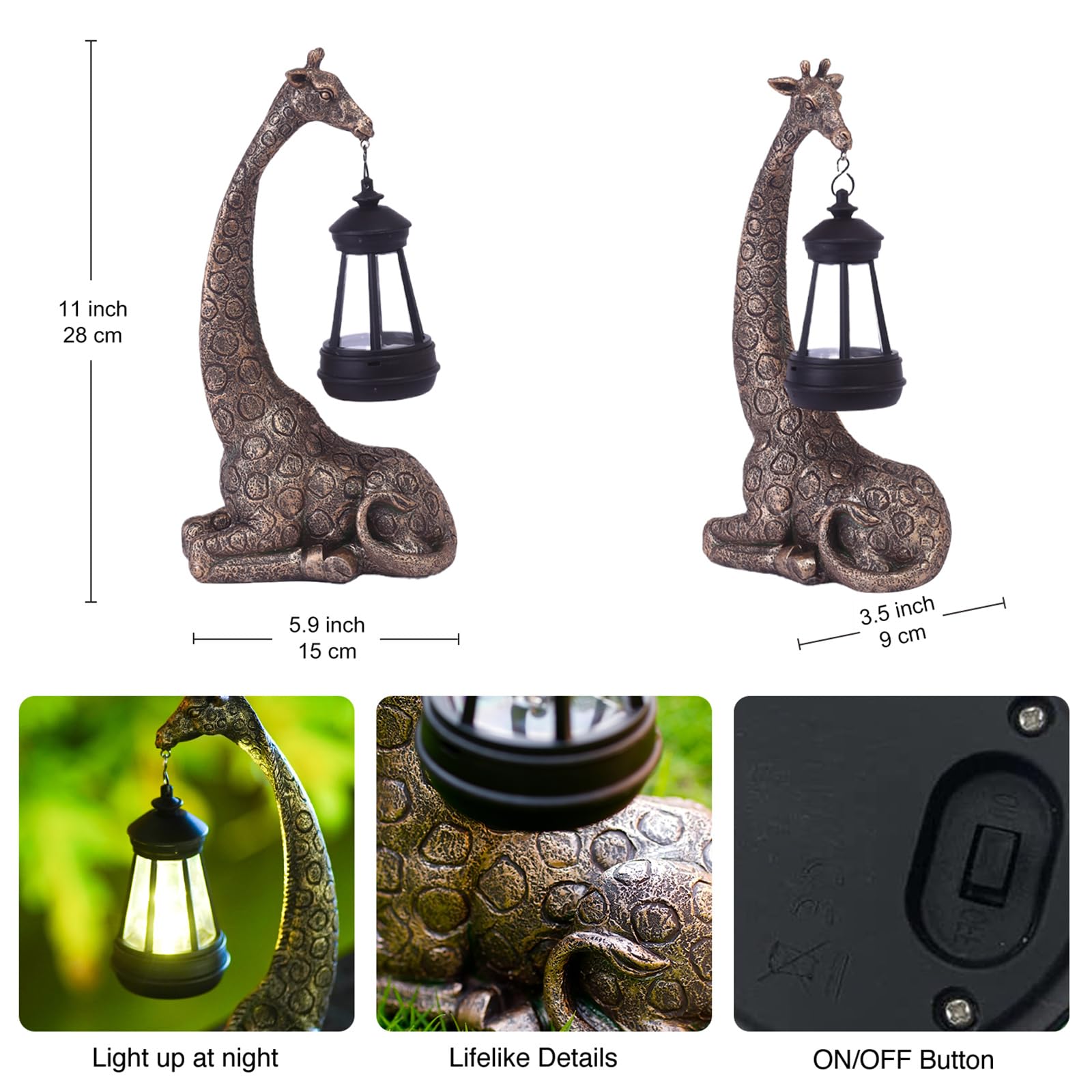 Goodeco Elephant Statue for Garden Decor with Gift Appeal - Ideal Gifts for Women, Mom or Birthdays, Beautifully Crafted Outdoor & Home Decor to Wow Your Guests (11" Elephant)