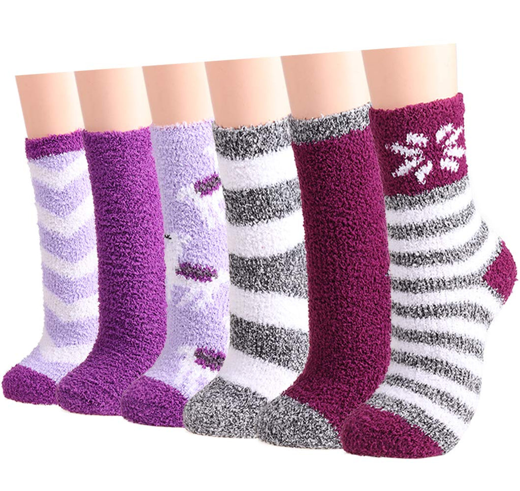 Plush Fuzzy Socks for Women Fluffy Cozy Slipper Socks Fall Thanksgiving Birthday Gifts for Her