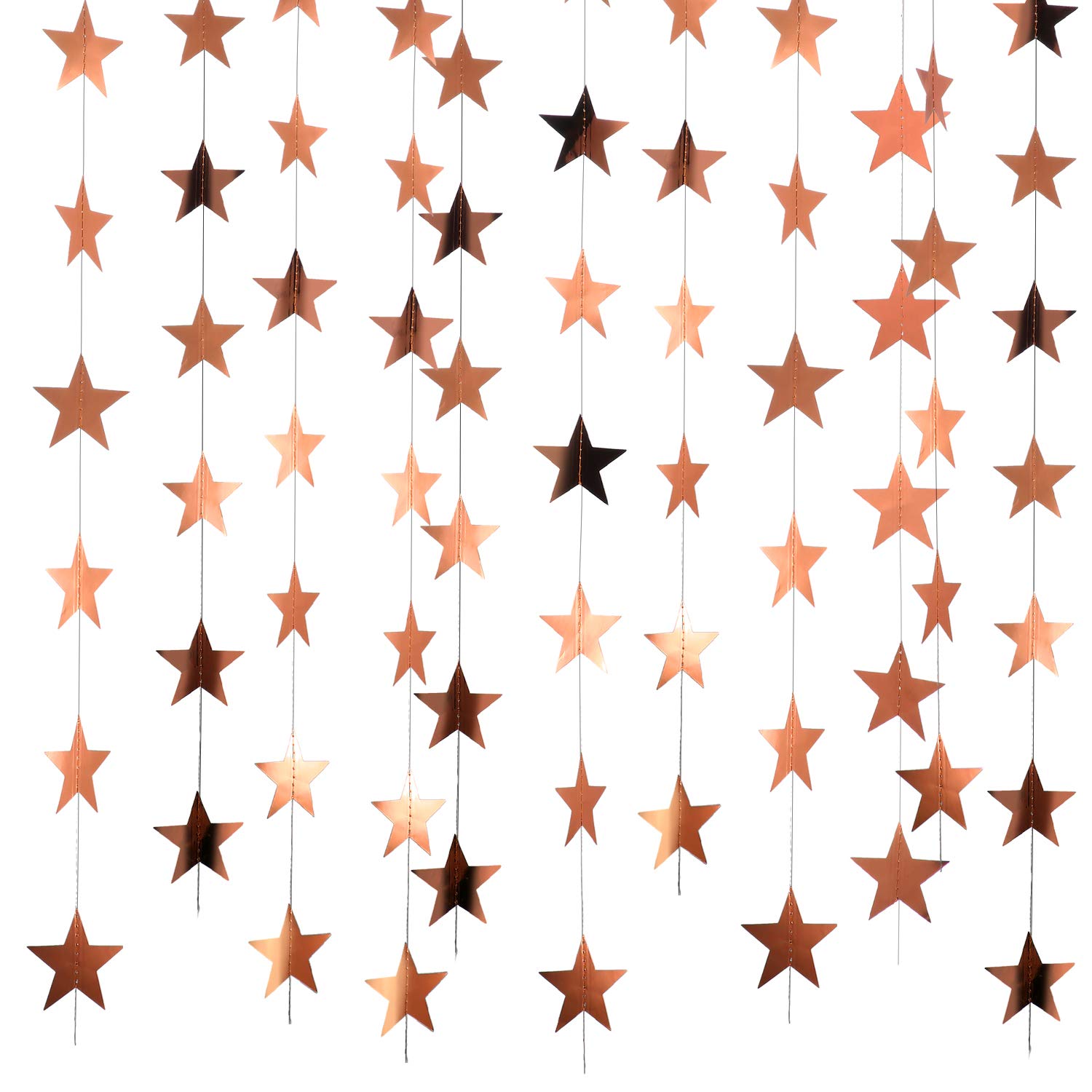 Patelai Glitter Star Garland Banner 2026 Graduation Decor 130 Feet Star Hanging Banner Twinkle Backdrop for Party Birthday Classroom Wedding Supplies(Gold)
