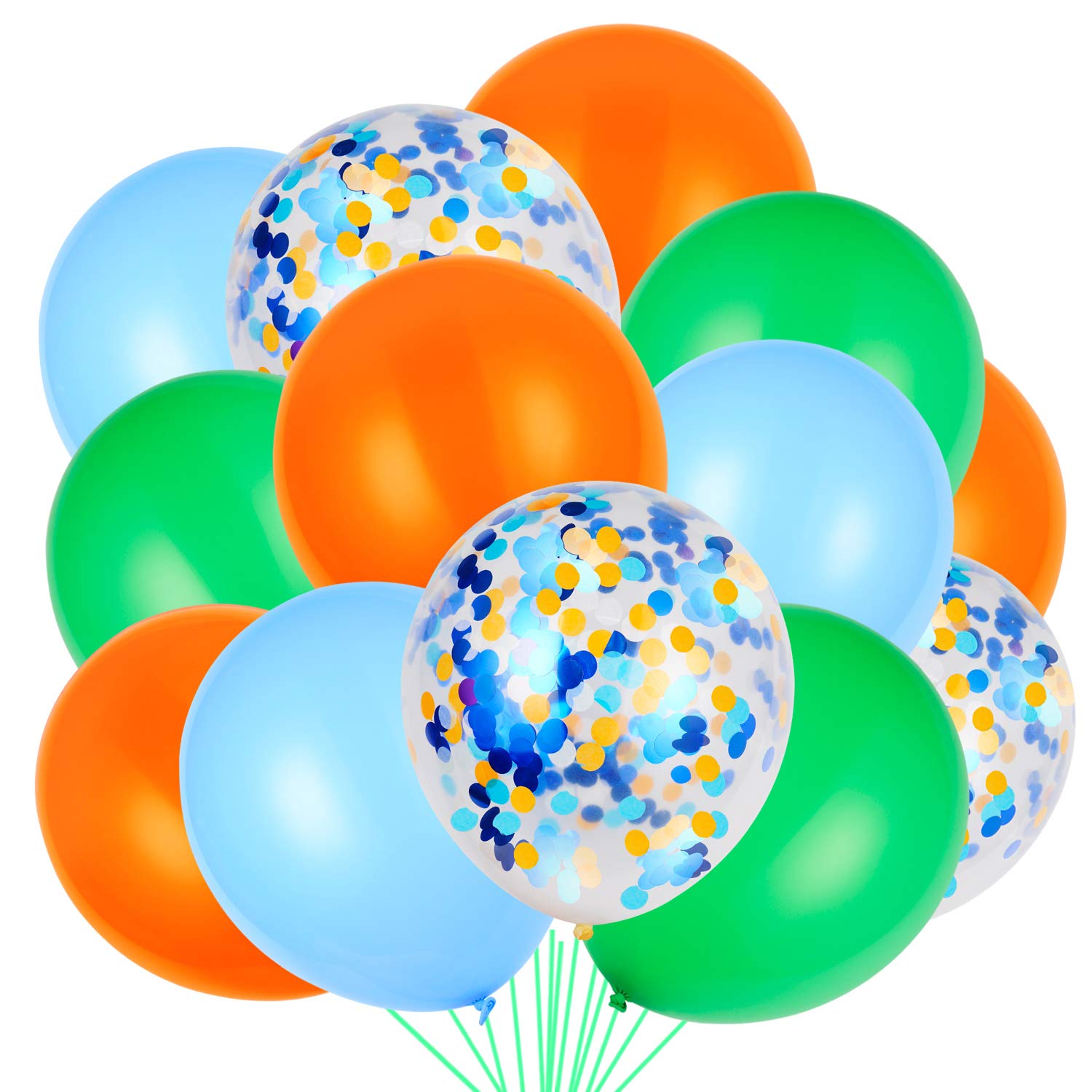 JOYYPOP 80 PCS Red White and Blue Balloons 12 Inch Patriotic Balloons with Confetti Balloons for 4th of July Decorations Independence Day 250 Anniversary Birthday Party Supplies