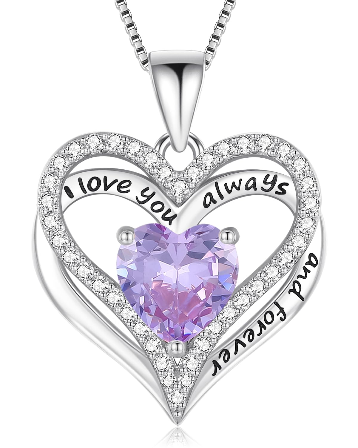 S925 Sterling Silver Necklace for Women, Wife Jewelry Rose Gold, Mom Birthday Valentines Mothers Day Gifts, Girlfriend Necklaces, Daughter Heart Jewel, Anniversary for Her
