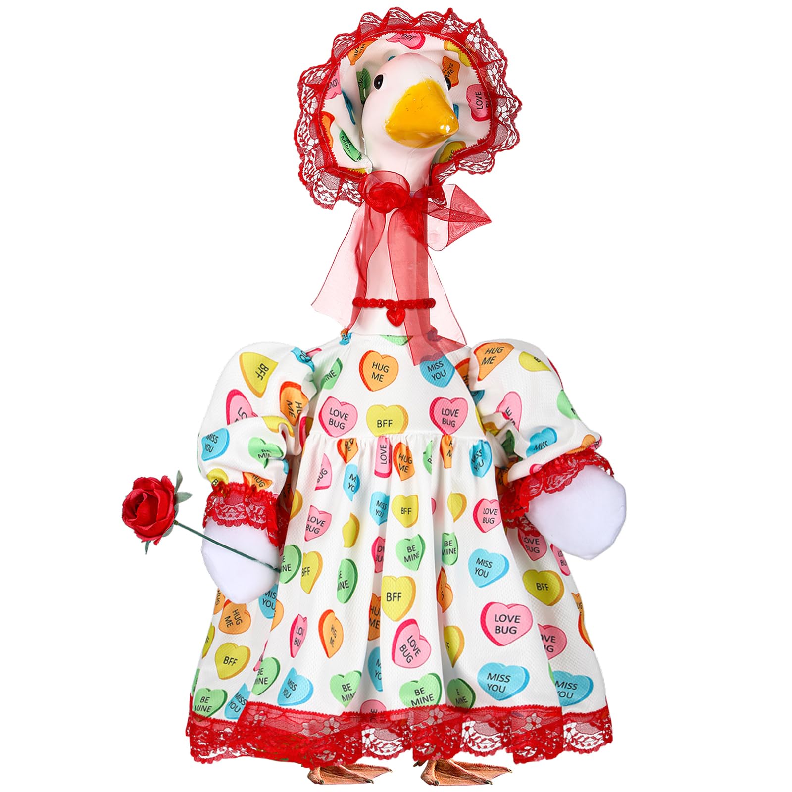 Suzile Fall Maple Porch Goose Outfit Autumn Goose Clothes for 23 Inch Cement or Plastic Geese Costume for Yard Lawn Outdoor Garden Patio Concrete Duck Statue Dress Thanksgiving Party Holiday Decor
