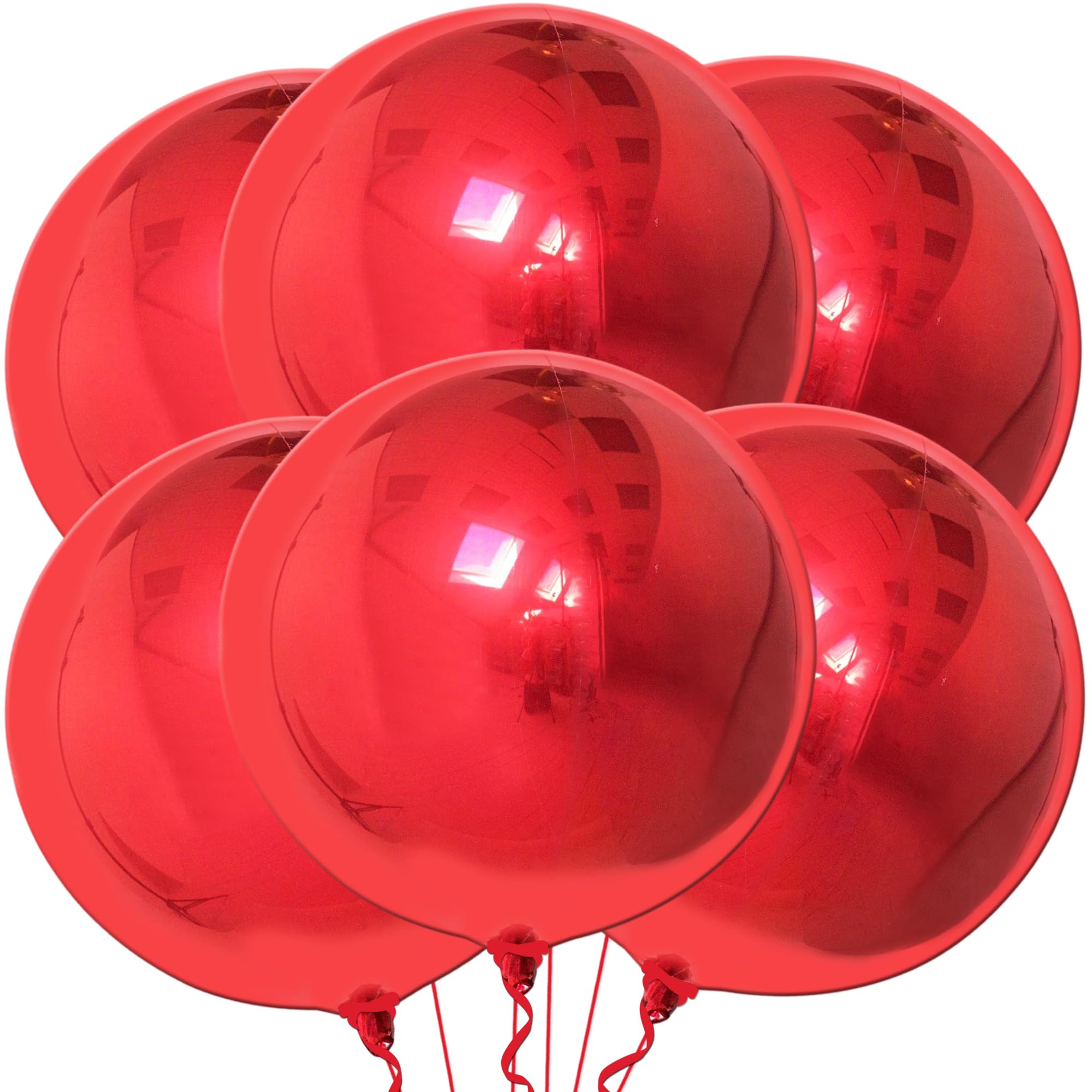 KatchOn, Big Silver Disco Ball Balloons - 22 Inch, Pack of 6 | Disco Party Decorations, 4D Sphere Disco Balloons for 70s Theme Party Decor, Bachelorette Party Decorations | Graduation Decorations 2026