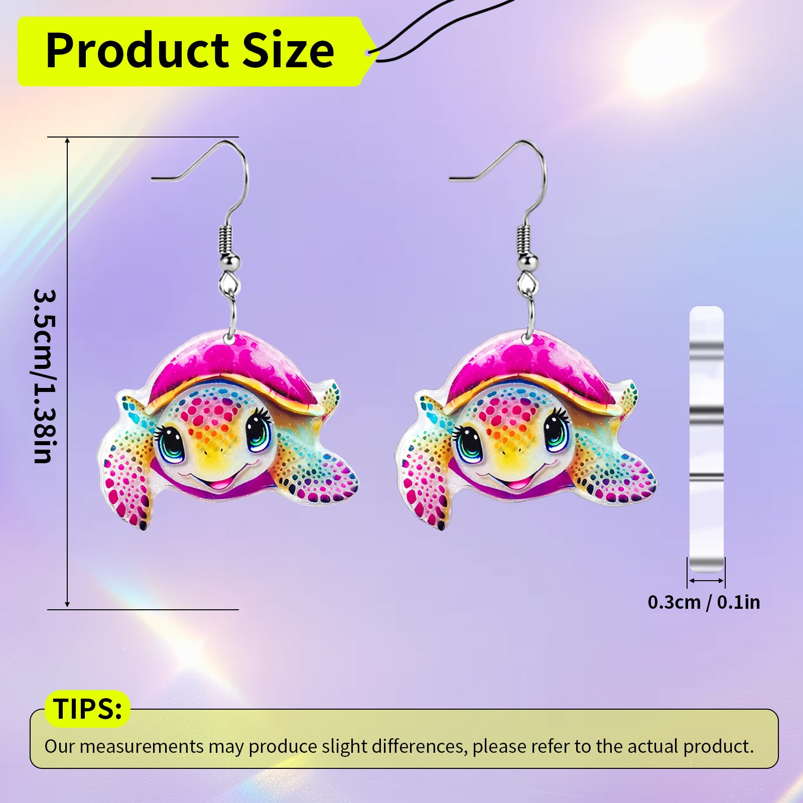 Funny Dog Sunflower Paw Print Earrings for Women - Unique & Quirky Funky Acrylic Dangle Earrings, Cute & Silly Novelty Design, Wacky & Crazy Earrings for Fun Lovers