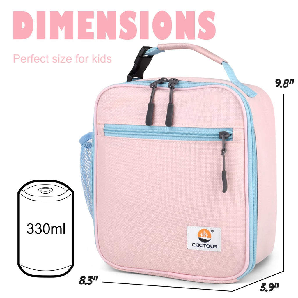 CaCTOUR Lunch Box Kids,Premium Insulated Lunchbox for Girls Boys,Soft Mini Cooler Bag Back to School Thermal Reusable Lunch Bag for Work School Picnic (Blue)
