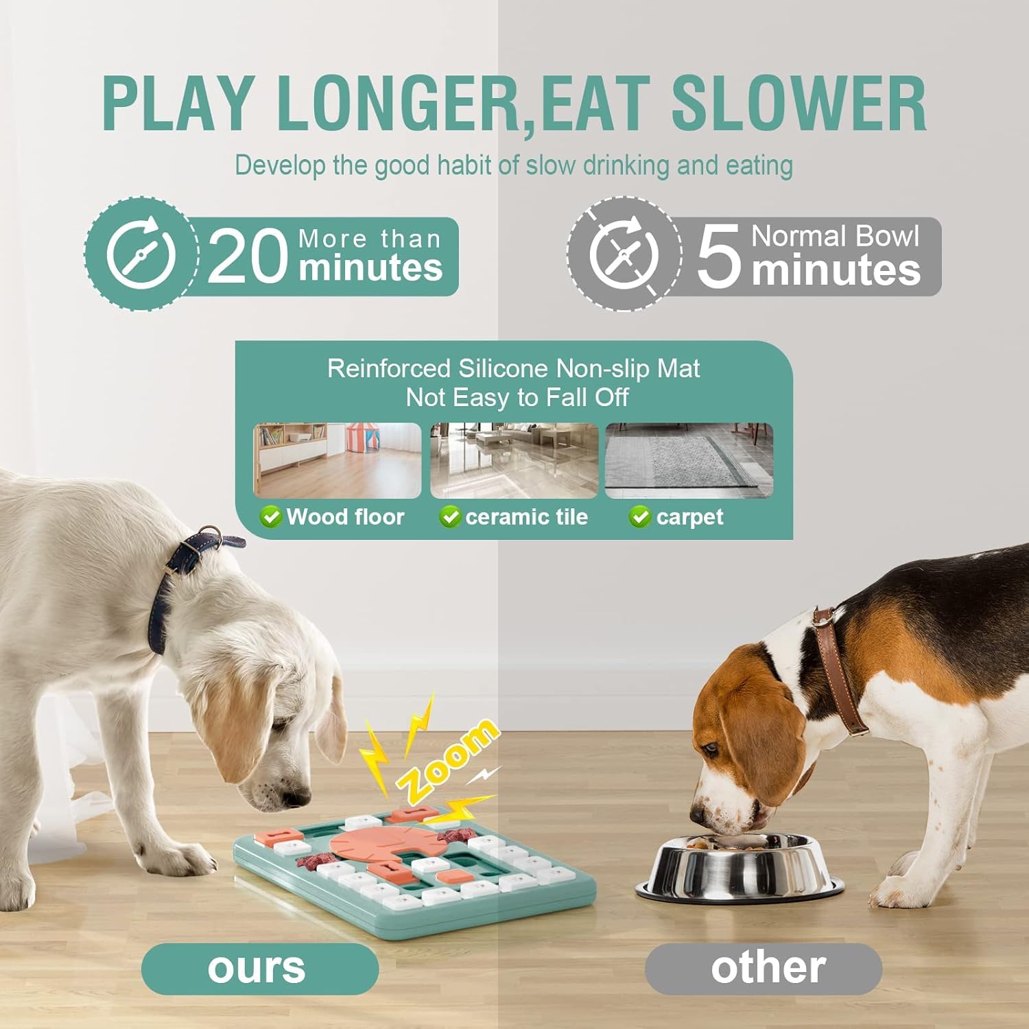 PETSTA Dog Puzzle Toys, Treat Dispensing Dog Enrichment Toys for IQ Training and Brain Stimulation, Interactive Mentally Stimulating Toys as Gifts for Puppies, Cats, Dogs
