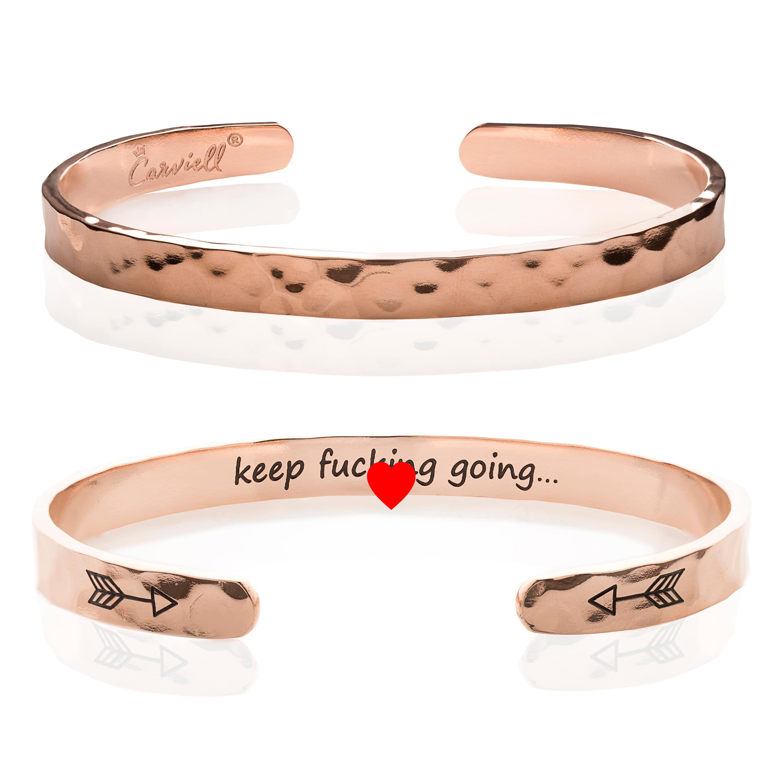 Carviell Bracelet - Gifts for Women – Inspirational, Friendship, Love, Mom, Daughter, Sister, Christian, Graduation, Memorial & Wedding Gifts – 100+ Phrases – Stainless Steel, Gift-Ready