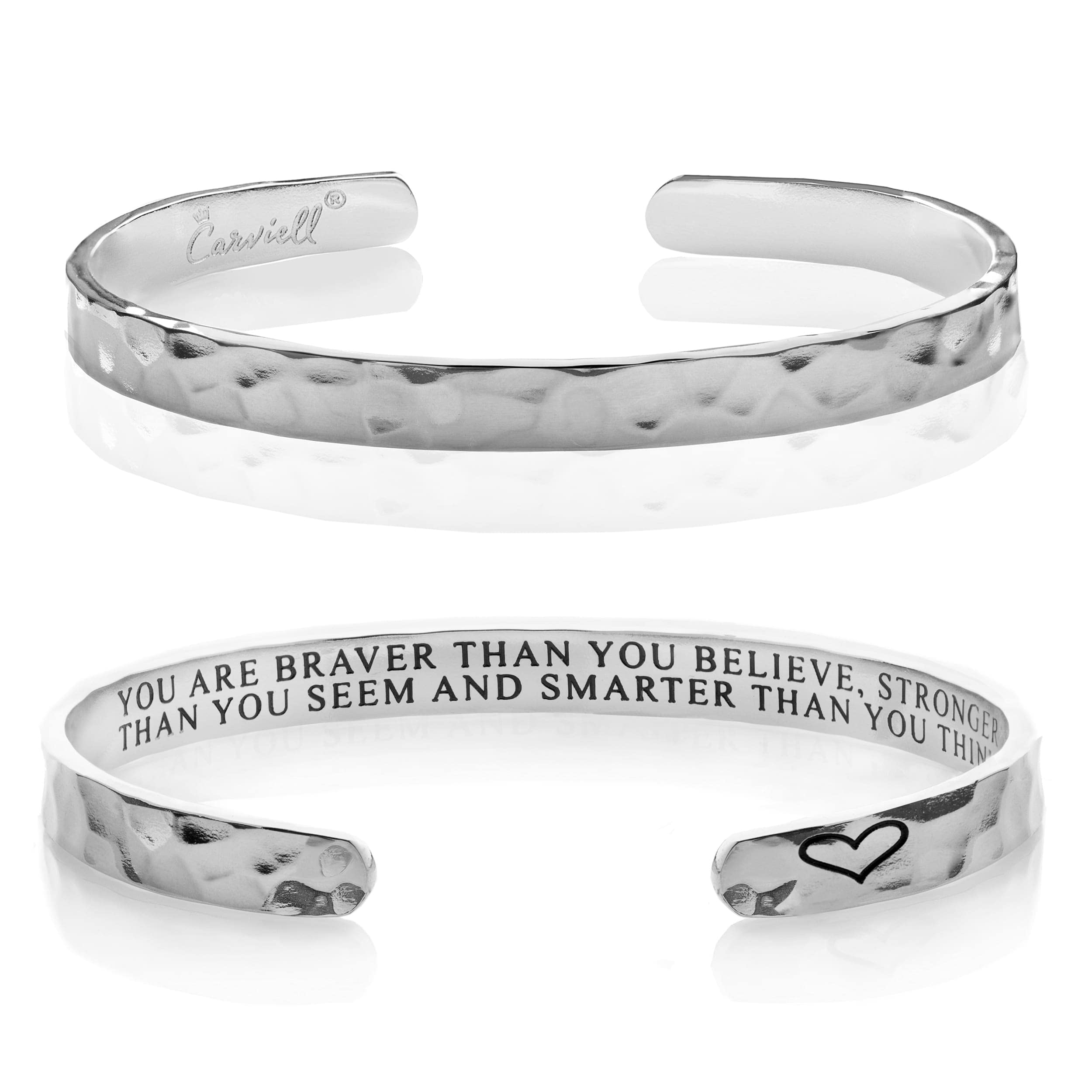 Carviell Bracelet - Gifts for Women – Inspirational, Friendship, Love, Mom, Daughter, Sister, Christian, Graduation, Memorial & Wedding Gifts – 100+ Phrases – Stainless Steel, Gift-Ready