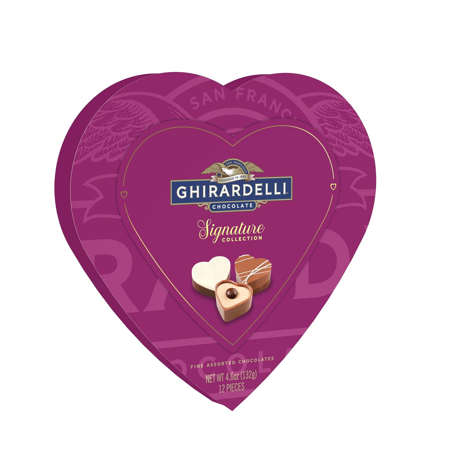 GHIRARDELLI Valentine’s Day Signature Praline Collection, 4.6 oz – Assorted Chocolate Pralines Gift Box