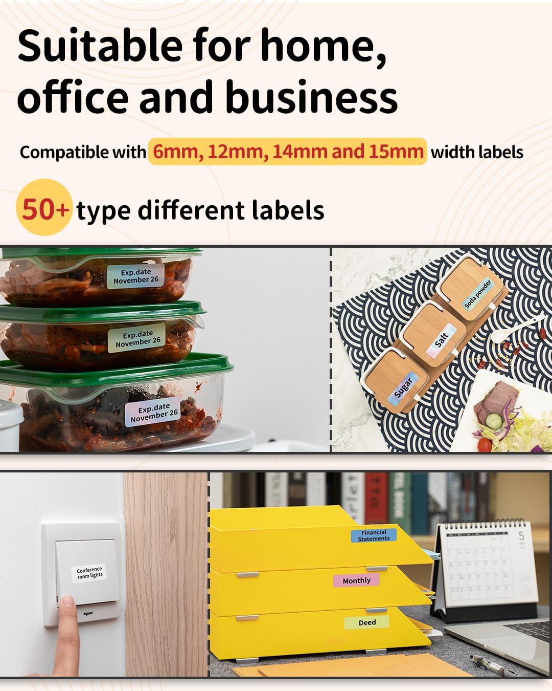 Phomemo Label Maker, D30 Portable Bluetooth Label Maker Machine with Tape, Small Mini Label Printer, Multiple Templates Fonts Icon Labeler for Home, School, Office