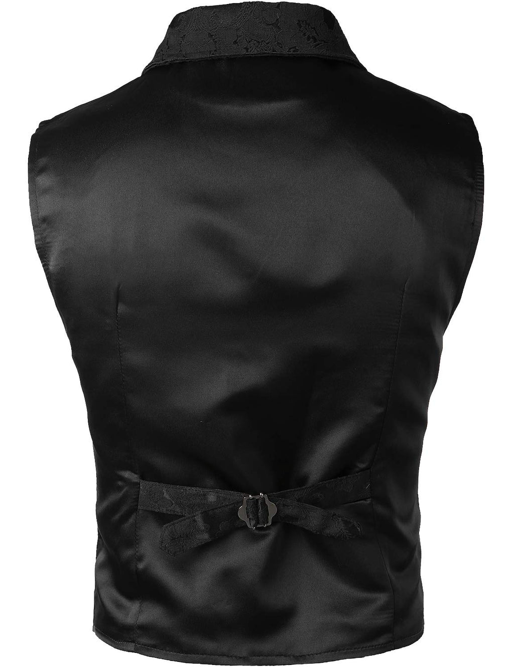 VATPAVE Mens Victorian Suit Vest Steampunk Gothic Waistcoat