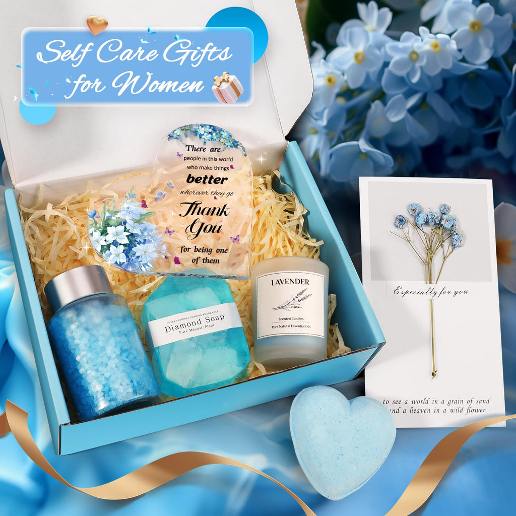 Birthday Gifts for Women, Mom, Sister, Friend: Unique Pink Self Care Spa Relaxation Baskets Set, Mothers Day, Christmas, Valentines, Holiday, Gift for Her, Girlfriend, Grandma, Wife, Bestie, Coworker
