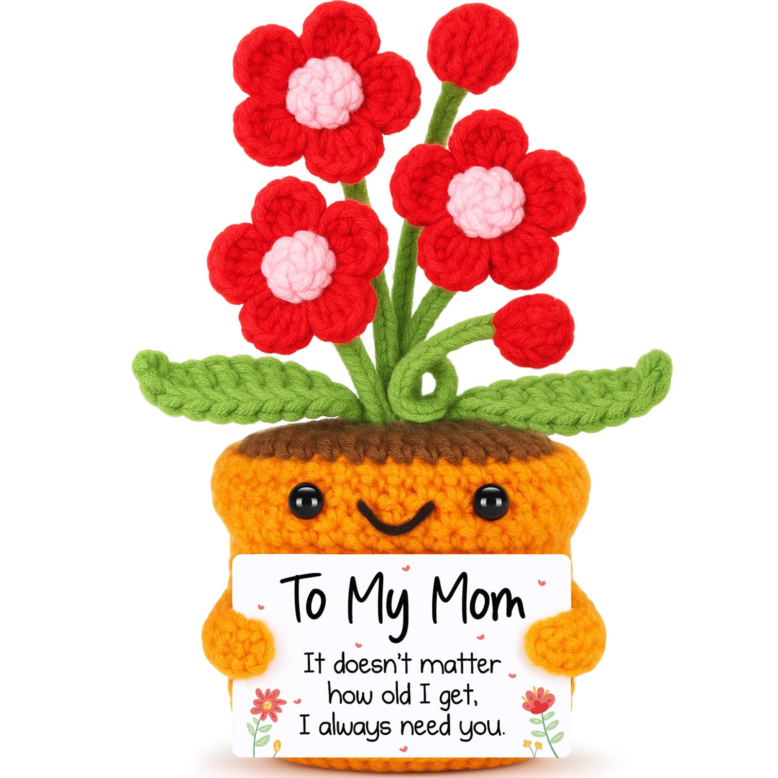 Agantree art Grandma Gifts for Grandma Birthday from Granddaughter Grandson – I Love You Crochet Flower Decor Grandparents Day Christmas for Great Grandma Gigi Nana