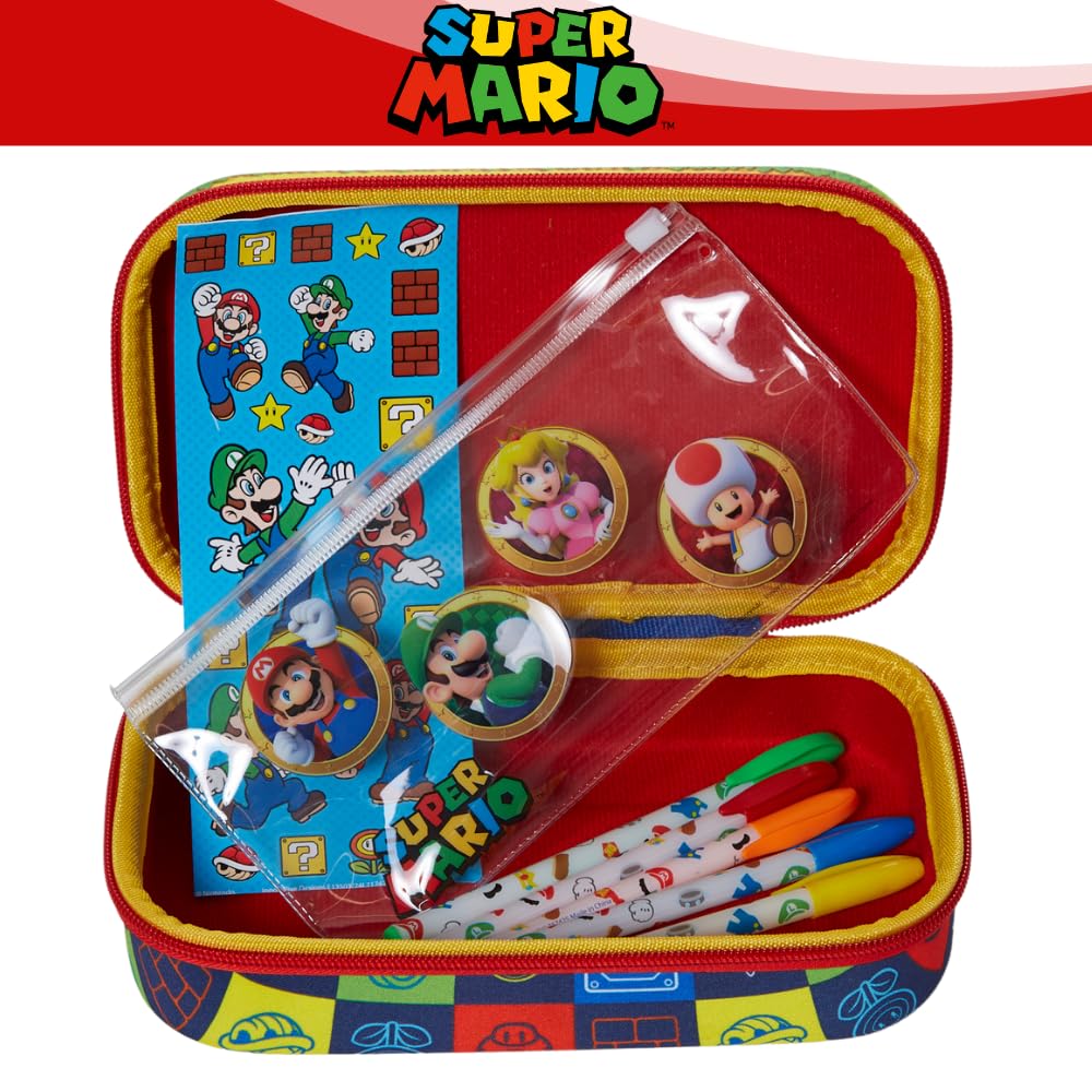 Innovative Designs Barbie Pencil Case Set with Stickers and Gel Pens for Kids, Molded with Zip Closure, Pink