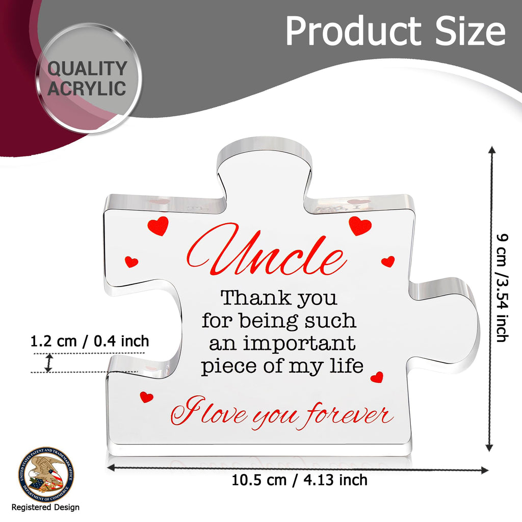 Engraved Acrylic Block Puzzle - Sentimental Gift for Her - Valentine's Day & Fiance Birthday Gift