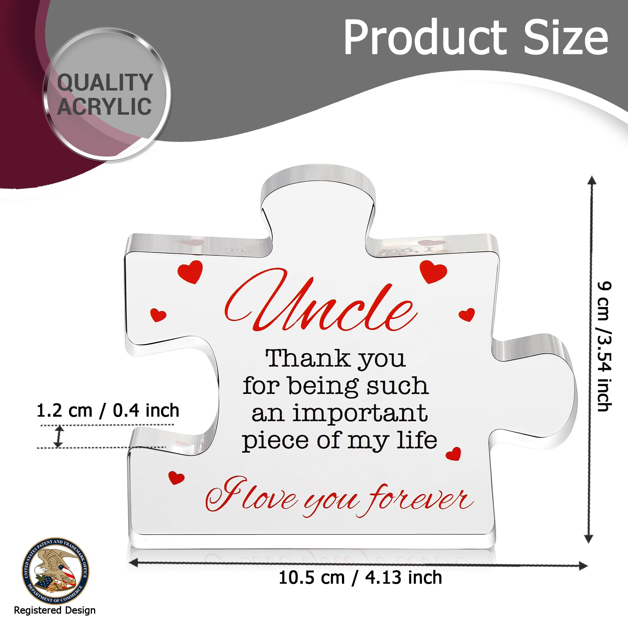 Engraved Acrylic Block Puzzle - Sentimental Gift for Her - Valentine's Day & Fiance Birthday Gift