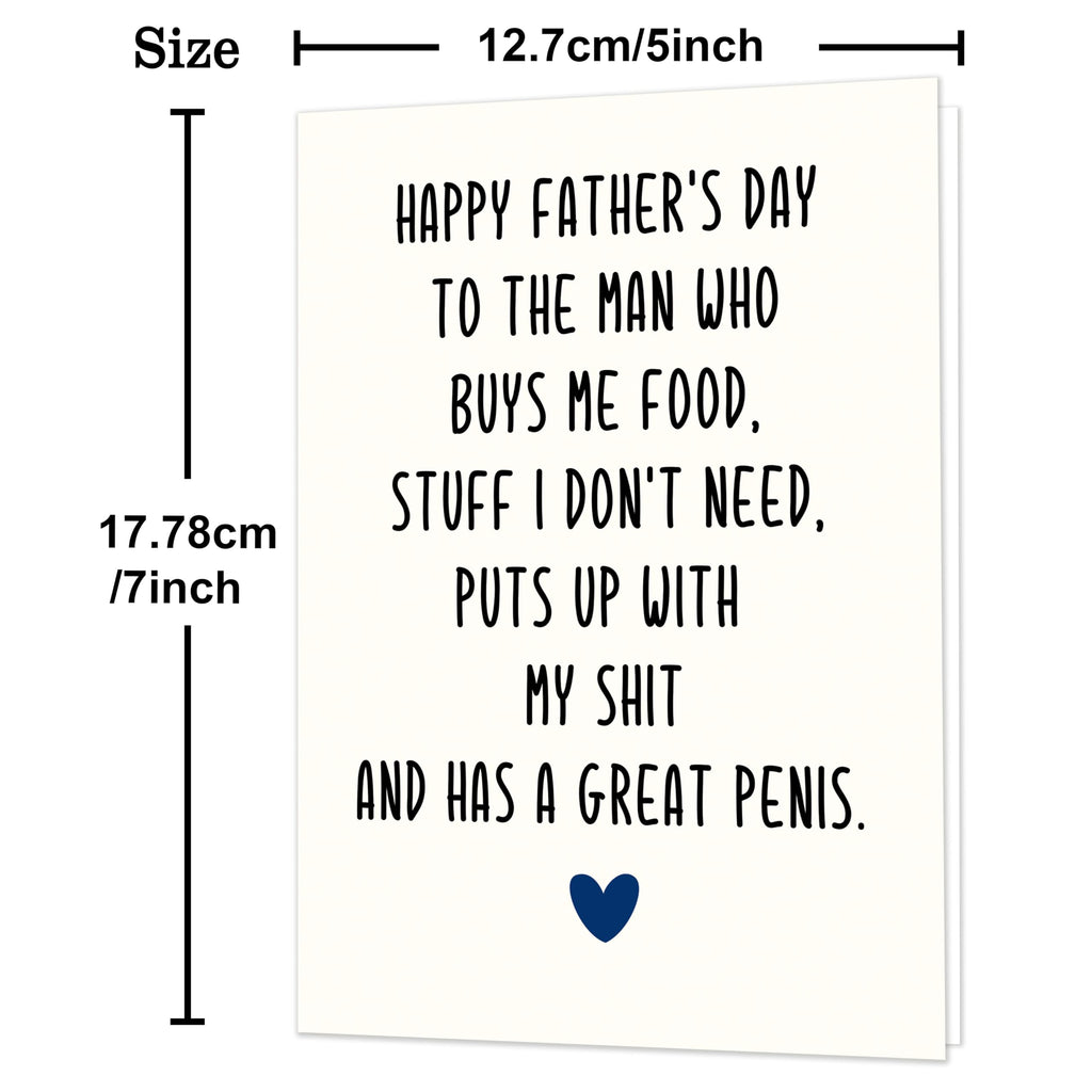 IDU Fathers Day Card, Funny Fathers Day Cards Gifts Decorations for Dad from Daughter, Happy Father's Day Cards Gifts Ideas with Envelope, Cute Humor Like Father Like Daughter Card