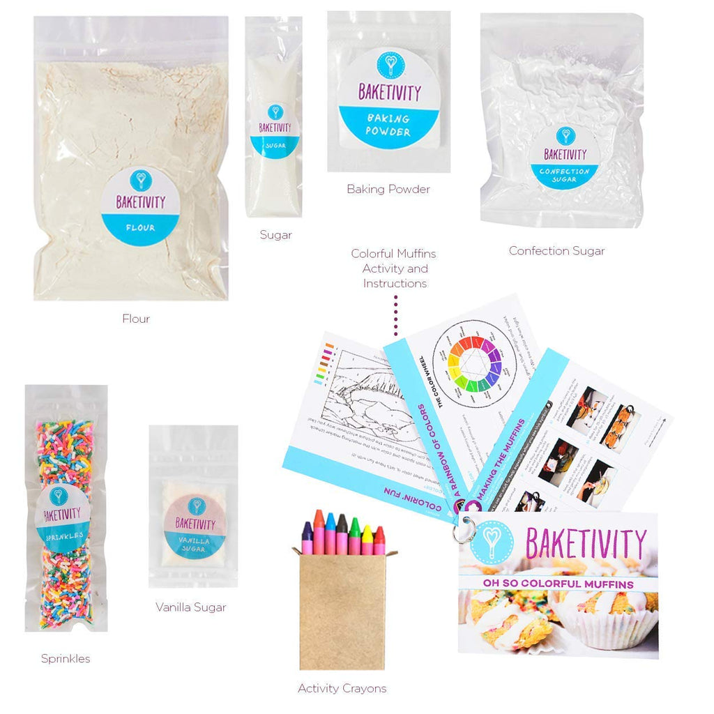 Baketivity DIY Cake Pop Baking Kit for Kids - Premeasured Ingredients, Decorating Supplies