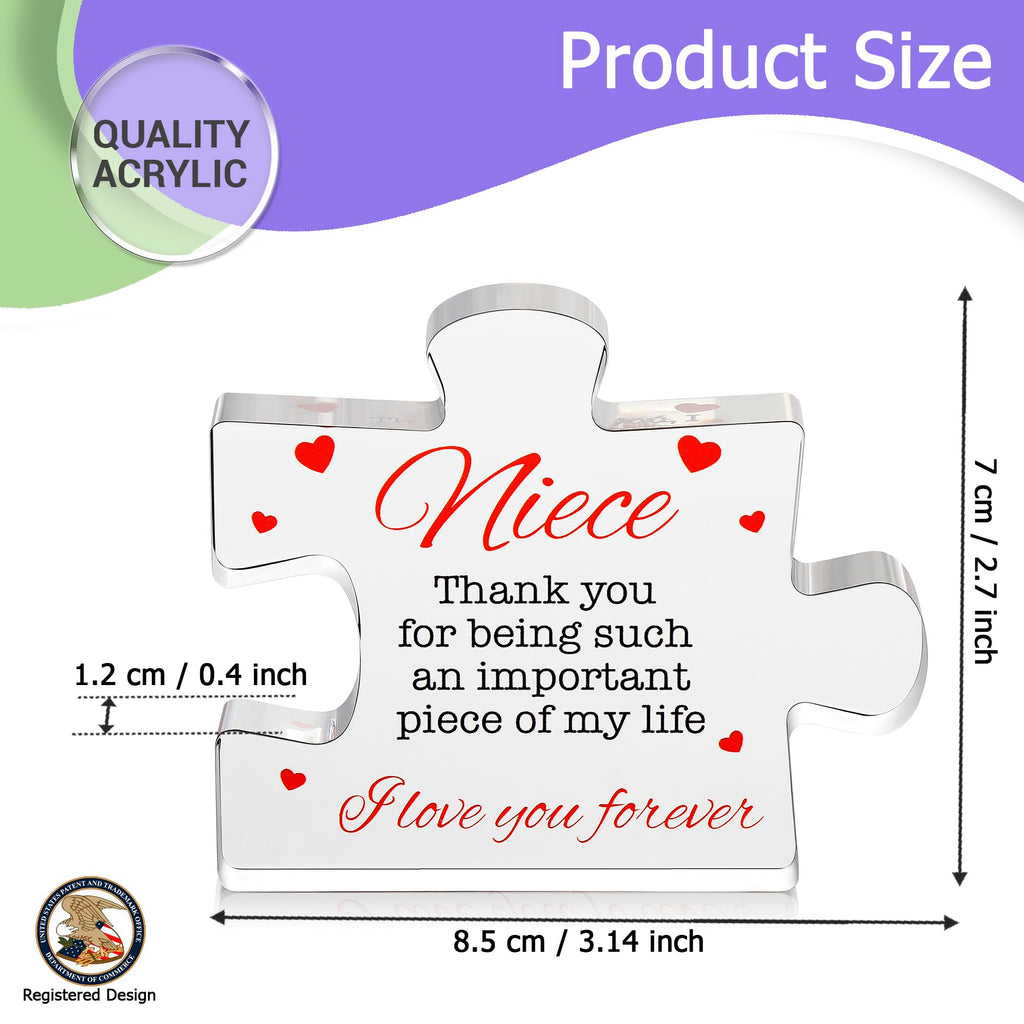 Engraved Acrylic Block Puzzle - Sentimental Gift for Her - Valentine's Day & Fiance Birthday Gift