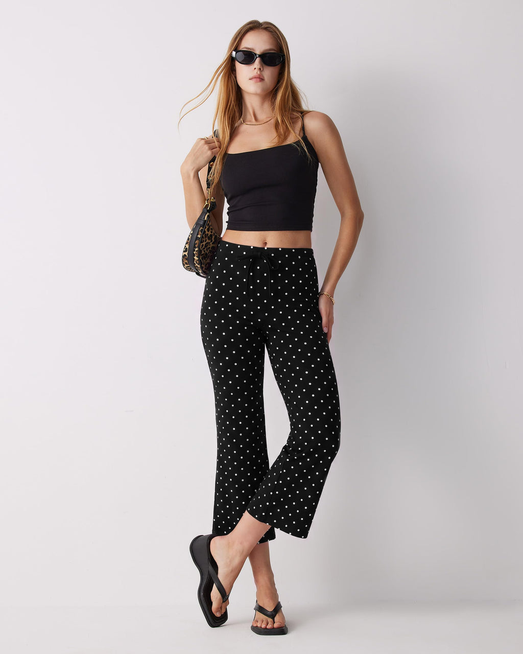 MOOSLOVER Women Flare Capri Yoga Pants High Waisted Side Stripe Drawstring Bootcut Flared Cropped Leggings
