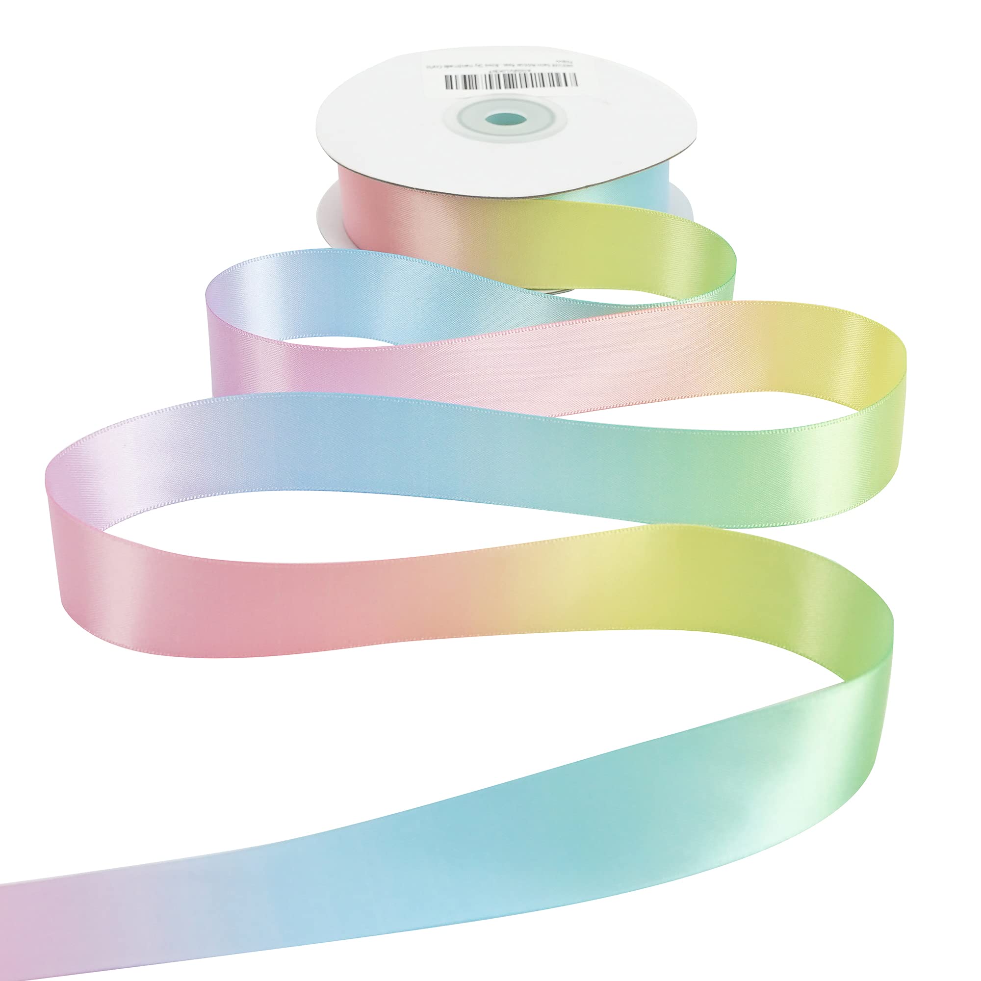 MEEDEE 3/8 Inch Satin Ribbon Set – 10 Rolls Rainbow Double Face Ribbon for Gift Wrapping, 5 Yards Each (Total 50 Yards), Decorative Ribbon for Presents & Party Favors