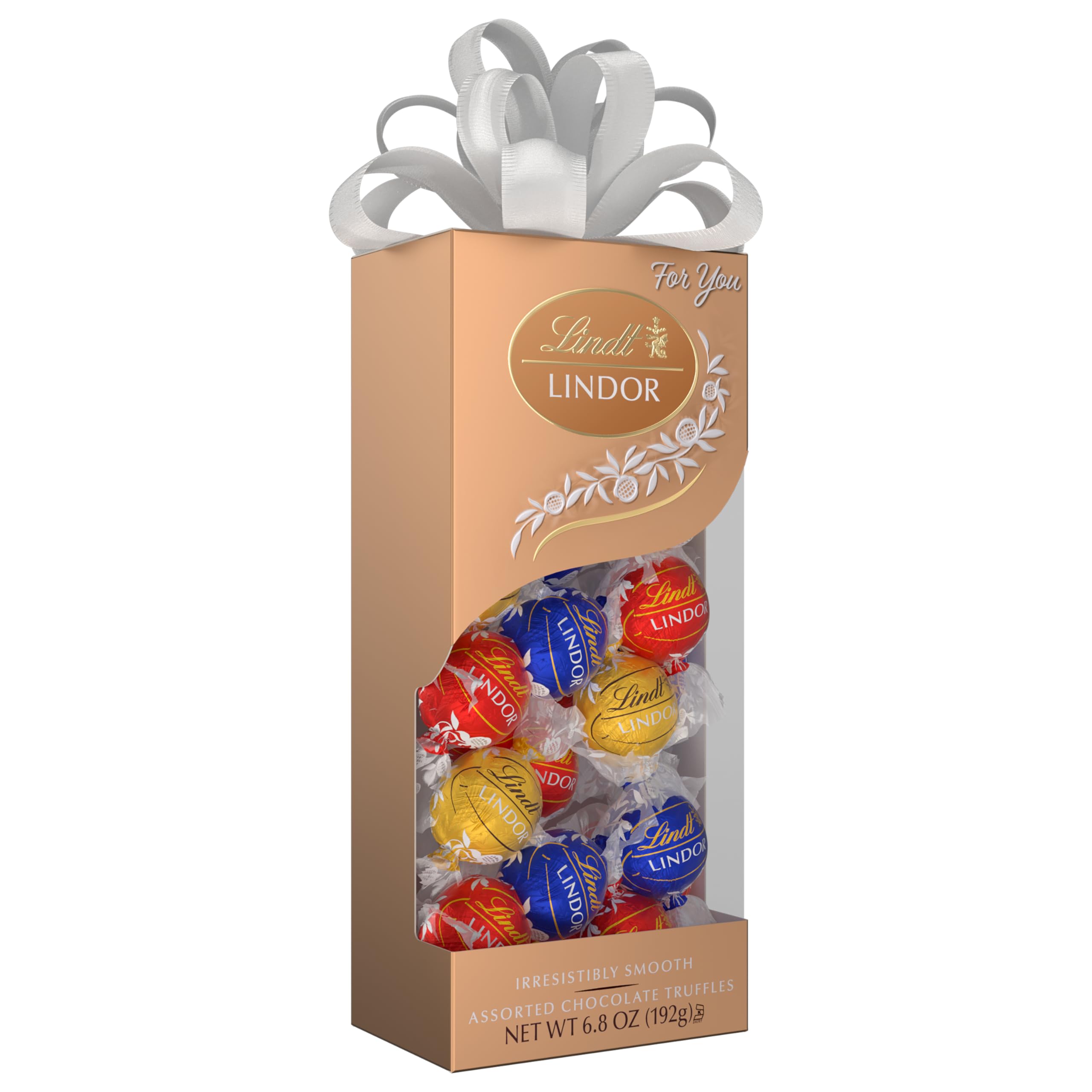 Lindt LINDOR Holiday Snickerdoodle White Chocolate Candy Truffles with Smooth, Melting Truffle Center, 8.5 oz. Bag