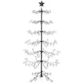 Casafield Ornament Display Christmas Tree with Stand - 6' Black Wrought Iron Ornament Holder