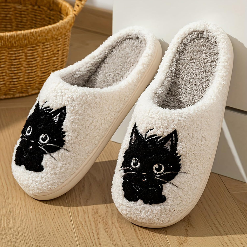 Cute Animal Slippers for Women Men Winter Fluffy Warm House Slippers Soft Plush Indoor outdoor Shoes