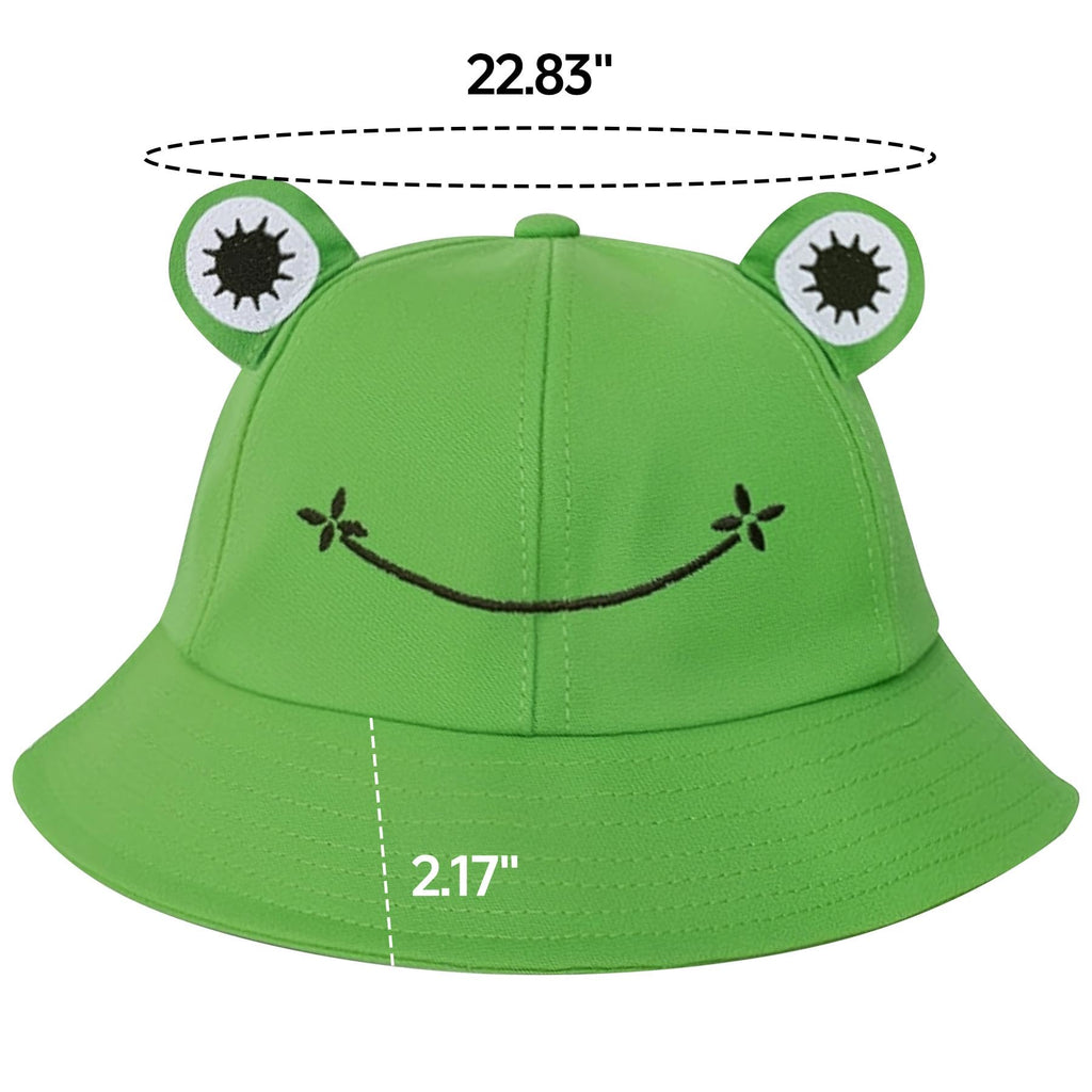Sun Bucket Hats for Women & Men Beach Hat UV Protection Adjustable Summer Packable Cotton Frog Funny Fisfing Travel Cap