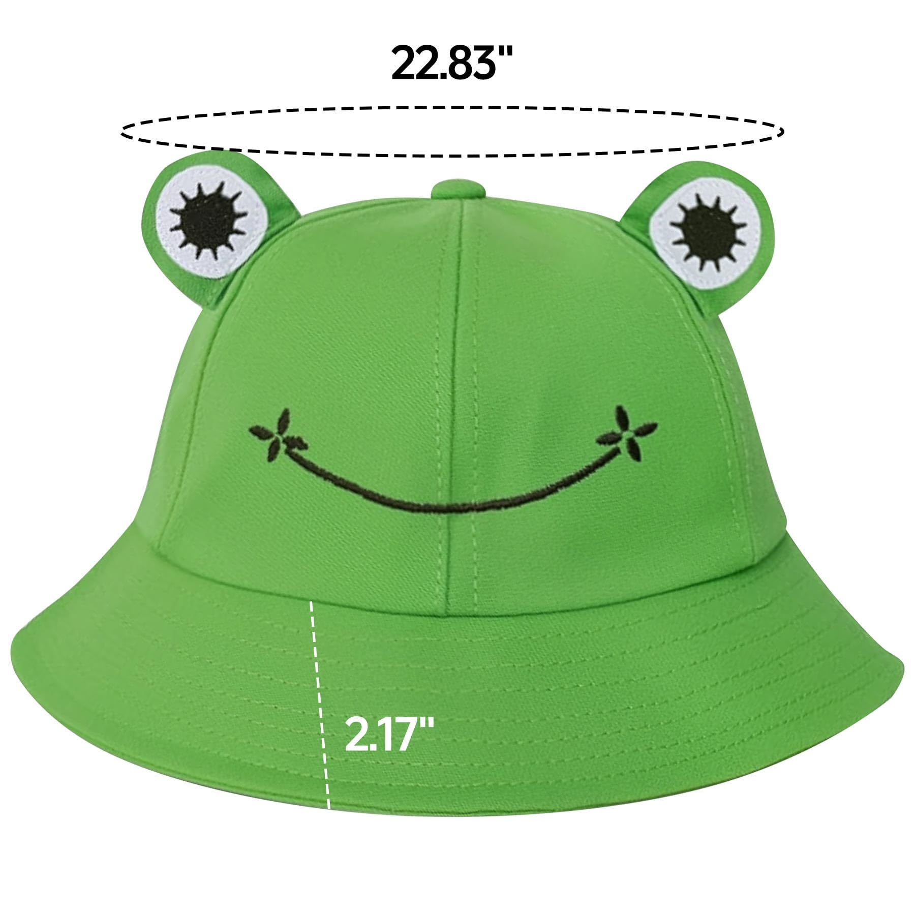 Sun Bucket Hats for Women & Men Beach Hat UV Protection Adjustable Summer Packable Cotton Frog Funny Fisfing Travel Cap