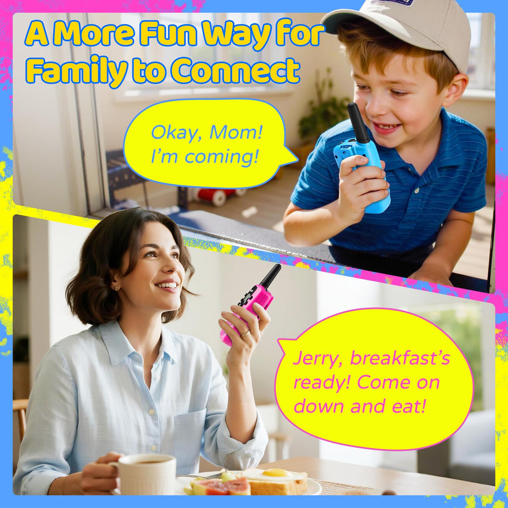 Walkie Talkies for Kids Games Outdoor Toys for 3-12 Year Old Boys Girls, 3 Miles Long Range Walkie Talkie to Camping Hiking, 4 Year Old Girl Birthday Gifts for 3 4 5 6 7 8 9 Year Old Boy Girl Gift