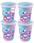 Fun Sweets Cotton Candy 12-Pack - Blue Raspberry and Cherry Swirl 1.5 oz Tub Resealable - Individual Cotton Candy Tubs Great for Easter Basket Candies or Party Favors - Bulk CottonCandy Individual Tubs