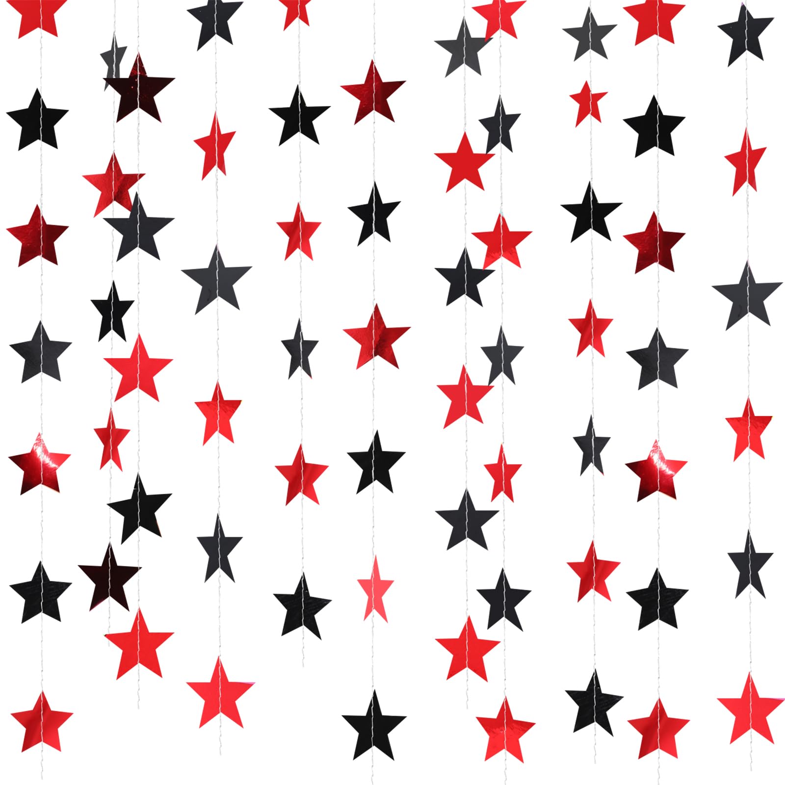 Patelai Glitter Star Garland Banner 2026 Graduation Decor 130 Feet Star Hanging Banner Twinkle Backdrop for Party Birthday Classroom Wedding Supplies(Gold)