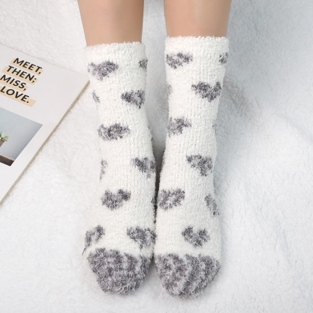 Plush Fuzzy Socks for Women Fluffy Cozy Slipper Socks Fall Thanksgiving Birthday Gifts for Her