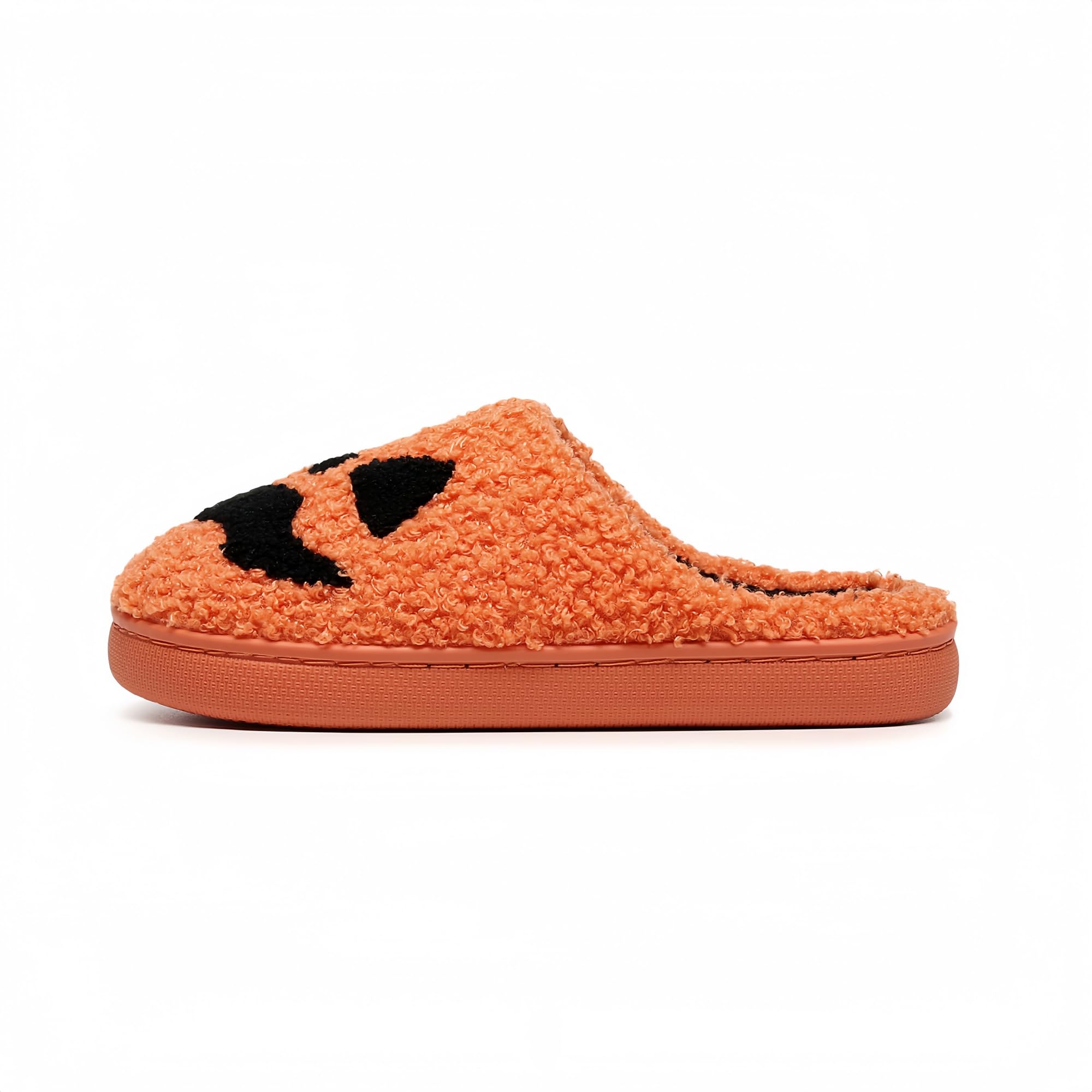 Halloween Slippers for Women Retro Soft Cozy Comfy Plush Lightweight Slip-on Indoor Outdoor Anti-Skid Sole Christmas House Shoes