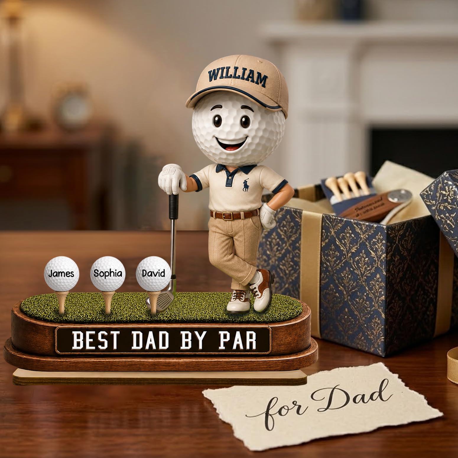 Personalized Fist Bump Dad and Kids Name Wooden Plaque, Custom Fathers Day Plaque for Dad Grandpa, Customized Sign Decorations for Daddy, Grandpa, Heartfelt Father's Day Birthday Gifts for Husband