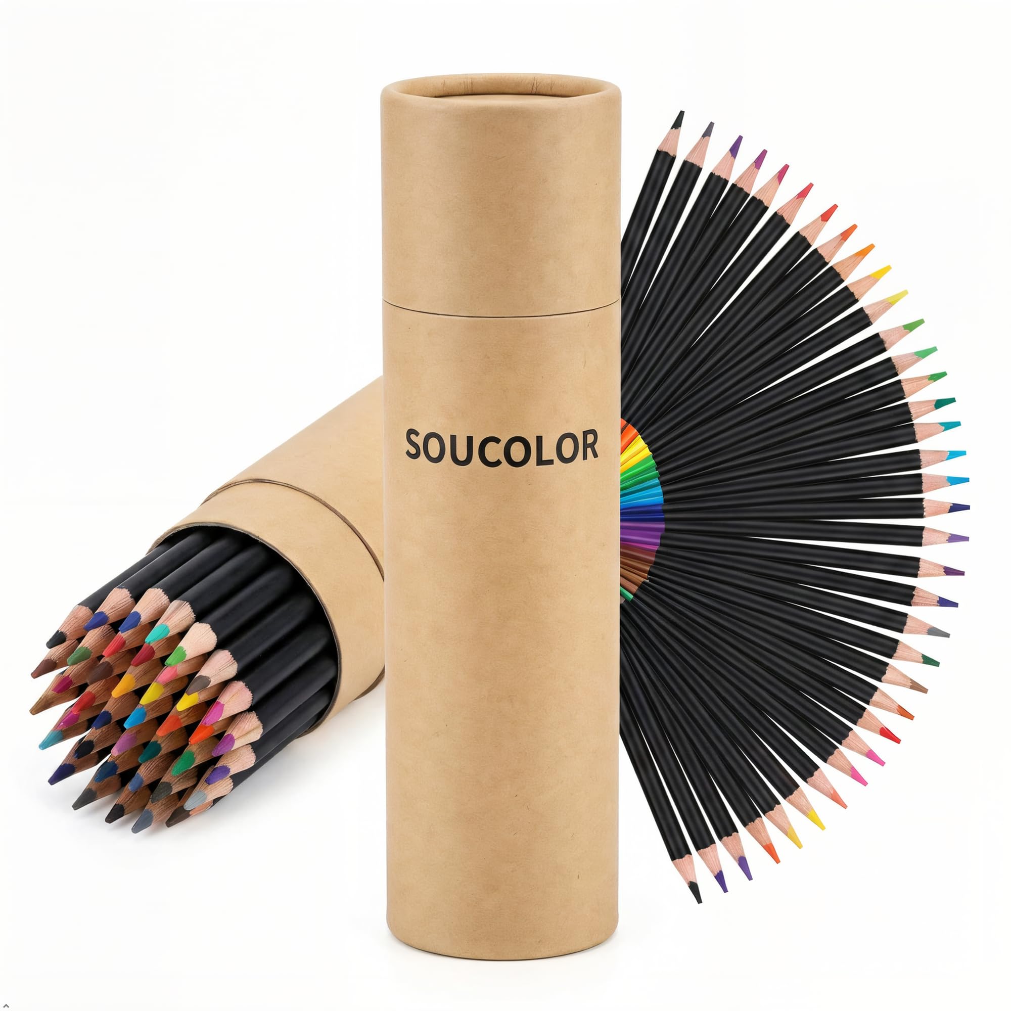 Soucolor 72-Color Colored Pencils for Adult Coloring Books, Soft Core, Back to School Supplies, Smooth Coloring Pencils for Kids Sketching, Drawing, Blending, Shading, Arts & Crafts Supplies Gift