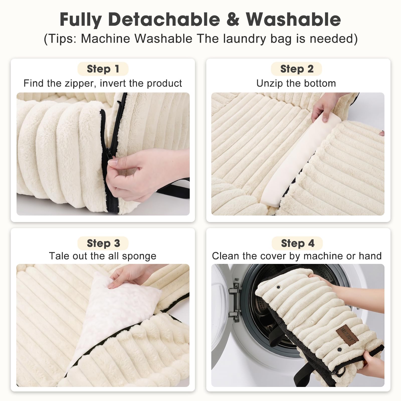 MIXJOY 6-in-1 Dog Car Seat for Small/Medium Dogs up to 25 lbs, Multi-Functional Dog Carrier for Car with Detachable Washable Cover, Pet Travel Bed with Clip-On Safety Leash, Beige