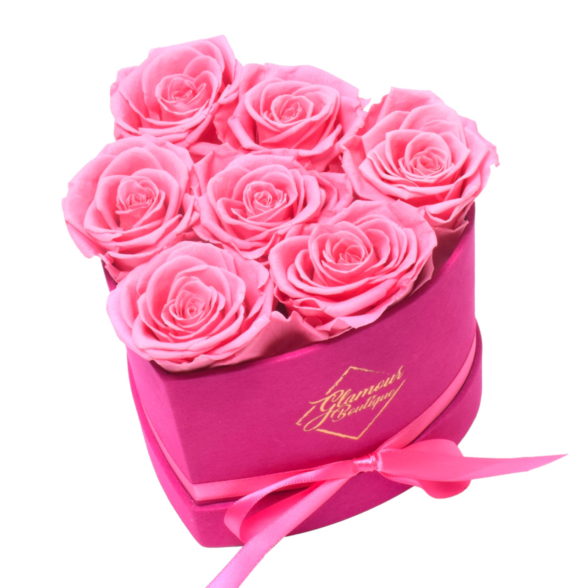 GLAMOUR BOUTIQUE 16 Flower Forever Heart Shape Box, Mothers Day Gift For Mom, Eternal Preserved Roses Gift for Her, Flowers bouquet, For Birthday, Anniversary, Girlfriend - Red