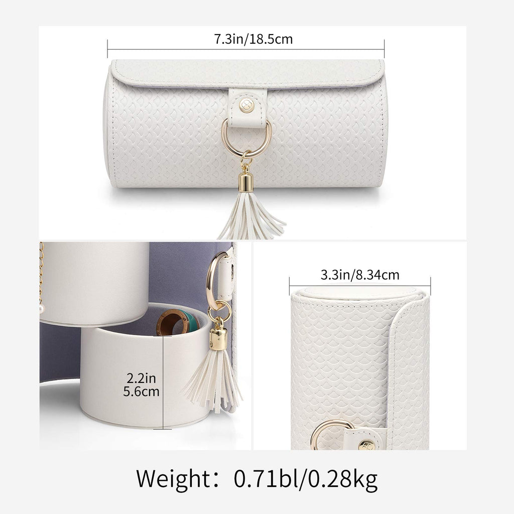 VLANDO Gifts 2026 for Women, Girl - Travel Jewelry Oragnizer, 3-Layer Jewelry Storage Box, Travel Essential Accessories for Women, Birthday Gifts for Couples Mom Friends - Grey